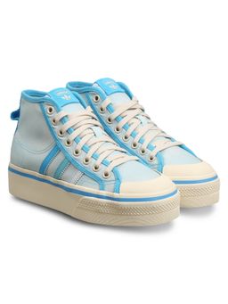 adidas Originals - Nizza Platform Mid W Blue Casual Sneakers