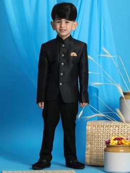 Vastramay - Boys Black Jodhpuri Blazer