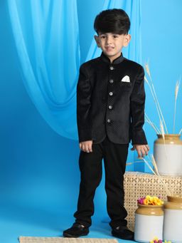 Vastramay - Boys Black Jodhpuri Blazer