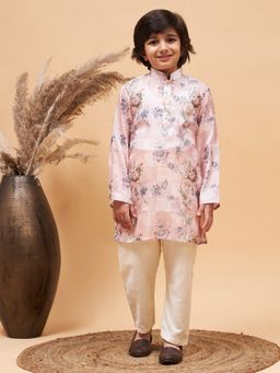 Vastramay - Boys Pink Kurta Pyjama (Set of 2)