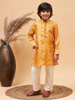 Vastramay - Boys Yellow Kurta Pyjama (Set of 2)