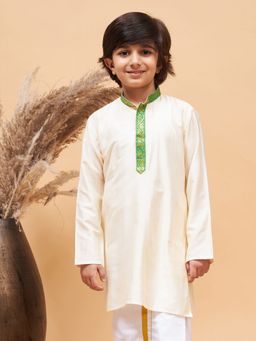 Vastramay - Boys Cream Kurta