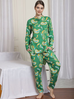 Shararat - Womens Printed Top with Trousers Co-Ords (Set of 2)