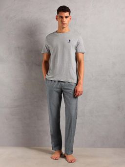U.S. POLO ASSN. - Solid Cotton Grey T-Shirt with Pyjama