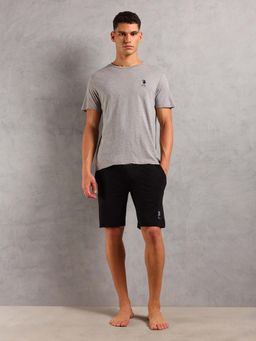 U.S. POLO ASSN. - Solid Cotton Grey T-Shirt with Shorts