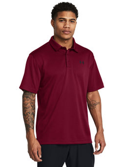 Under Armour - UA Tech Red Half Sleeves Polo T-Shirt