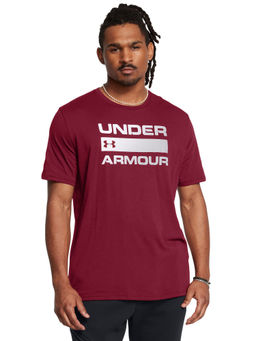 Under Armour - UA TEAM ISSUE WORDMARK Maroon Half Sleeves T-Shirt