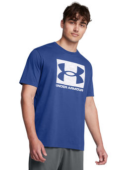 Under Armour - UA ABC CAMO BOXED LOGO Blue Half Sleeves T-Shirt