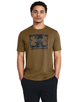 Under Armour - UA ABC CAMO BOXED LOGO Brown Half Sleeves T-Shirt