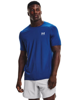 Under Armour - UA Heatgear Armour Fitted Blue Half Sleeves T-Shirt