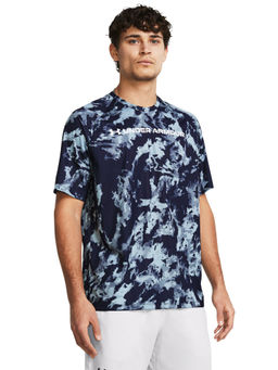 Under Armour - UA TECH ABC CAMO Blue Half Sleeves T-Shirt