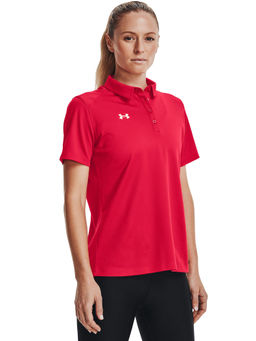 Under Armour - UA Team Tech Red Half Sleeves Polo T-Shirt