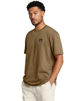Under Armour - UA LOGO EMB HEAVYWEIGHT Brown Half Sleeves T-Shirt