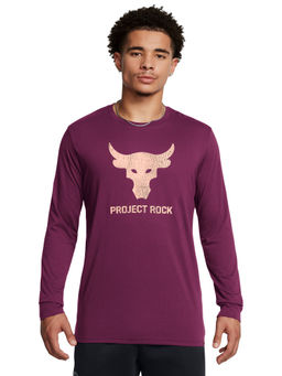 Under Armour - UA Project Rock Brahma Bull Purple Full Sleeves T-Shirt