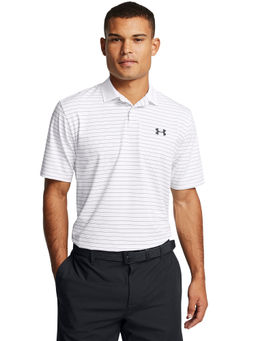 Under Armour - UA Perf 3.0 Stripe White Half Sleeves Polo T-Shirt