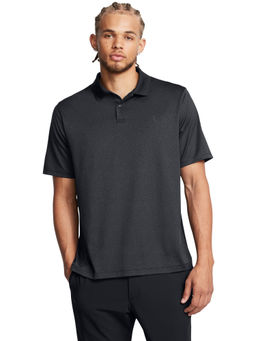 Under Armour - UA Perf 3.0 Printed Black Half Sleeves Polo T-Shirt