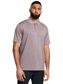 Under Armour - UA Perf 3.0 Printed Mauve Half Sleeves Polo T-Shirt