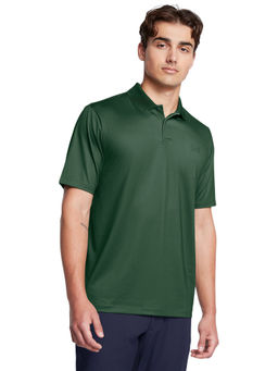 Under Armour - UA Perf 3.0 Printed Green Half Sleeves Polo T-Shirt