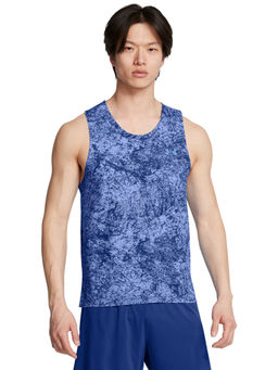 Under Armour - UA LAUNCH ELITE PRT SINGLETBlue Sleeveless Tank Top