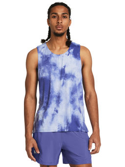 Under Armour - UA LAUNCH ELITE PRT SINGLETBlue Sleeveless Tank Top