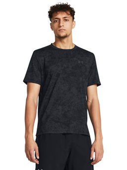 Under Armour - UA LAUNCH ELITE WASH Black Half Sleeves T-Shirt