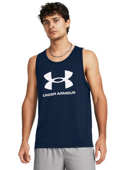 Under Armour - Men's UA Sportstyle Logo Blue Sleeveless Tank Top