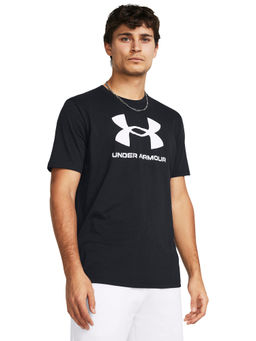 Under Armour - Men's UA Sportstyle Logo Black Half Sleeves T-Shirt