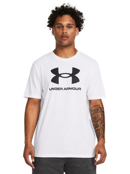 Under Armour - Men's UA Sportstyle Logo White Half Sleeves T-Shirt
