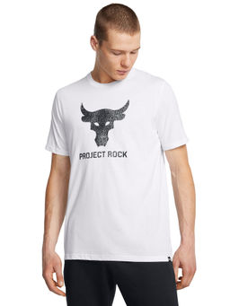 Under Armour - UA Project Rock Brahma Bull White Half Sleeves T-Shirt