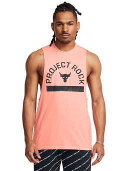 Under Armour - UA Project Rock Brahma Bull Peach Sleeveless Tank Top