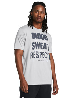 Under Armour - Project Rock BSR Graphic Grey Half Sleeves T-Shirt