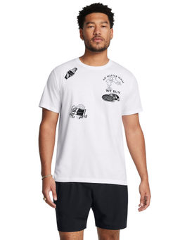 Under Armour - UA Launch White Half Sleeves T-Shirt