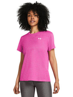 Under Armour - UA Tech Textured SSCPink Half Sleeves T-Shirt
