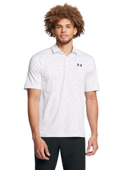 Under Armour - UA T2G Printed White Half Sleeves Polo T-Shirt