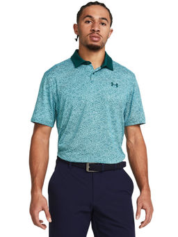 Under Armour - UA T2G Printed Blue Half Sleeves Polo T-Shirt