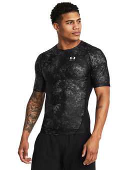 Under Armour - UA Heatgear IsoChill Printed Black Half Sleeves T-Shirt