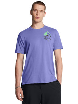 Under Armour - Men's UA Launch Trail Purple Half Sleeves T-Shirt