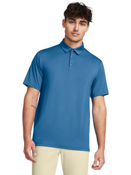 Under Armour - UA Playoff 3.0 Fitted Blue Half Sleeves Polo T-Shirt