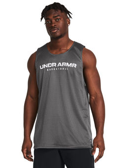 Under Armour - UA Zone Reversible Grey Sleeveless Tank Top