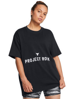 Under Armour - UA Project Rock W CampusBlack Half Sleeves T-Shirt