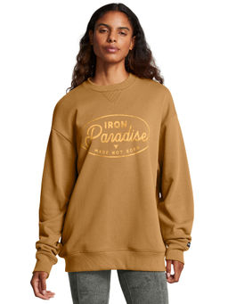 Under Armour - UA Project Rock Heavyweight Yellow Full Sleeves Sweatshirt