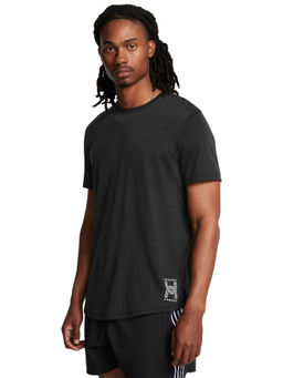 Under Armour - UA RUN ANYWHERE Black Half Sleeves T-Shirt