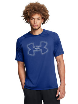 Under Armour - UA M TECH NOVELTY Blue Half Sleeves T-Shirt