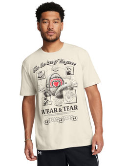 Under Armour - UA M LOVE OF THE GAME Off White Half Sleeves T-Shirt