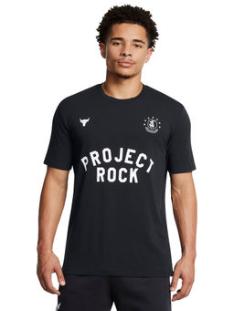 Under Armour - UA Project Rock Badge of HonorBlack Half Sleeves T-Shirt
