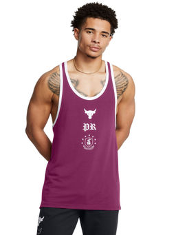 Under Armour - UA Project Rock Badge of Honor Purple Sleeveless Tank Top