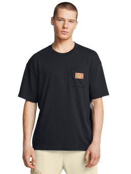 Under Armour - UA Project Rock Pocket Black Half Sleeves T-Shirt