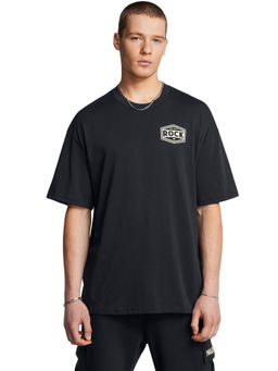 Under Armour - UA Project Rock Heavyweight Black Half Sleeves T-Shirt