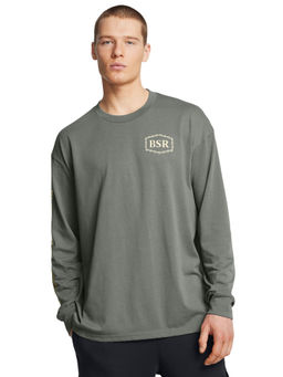 Under Armour - UA Project Rock BSR Green Full Sleeves T-Shirt