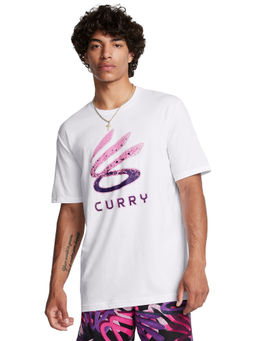 Under Armour - UA Curry Logo Trend White Half Sleeves T-Shirt
